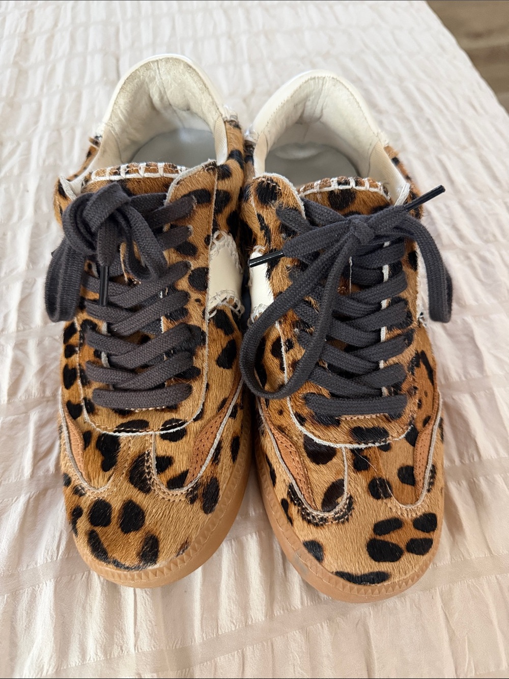 Women’s Leopard Print Sneakers - Brown
